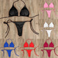 Einfarbiges Bikini-Set