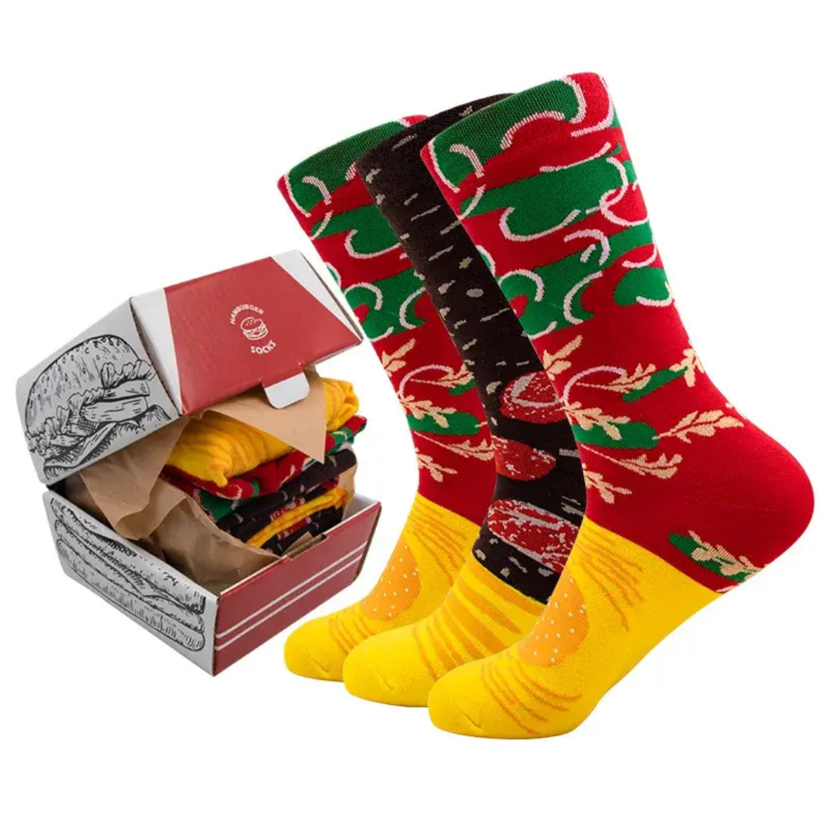 Lustige Fast-Food Socken