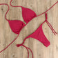 Einfarbiges Bikini-Set