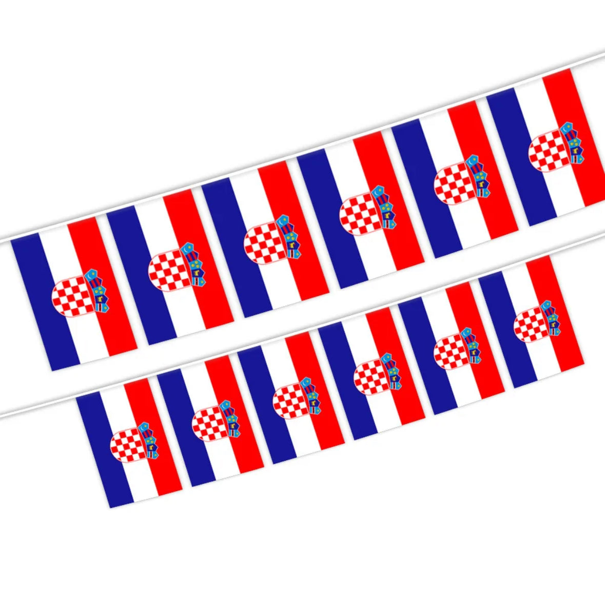 Flaggenkette von Ländern