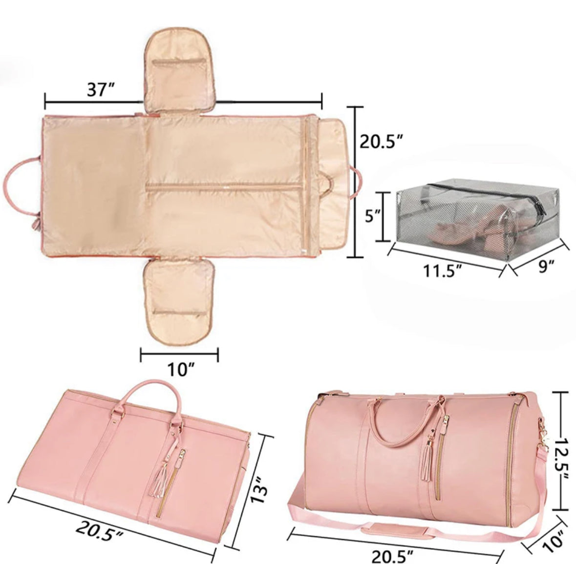 Platzsparende Multifunktions Reisetasche