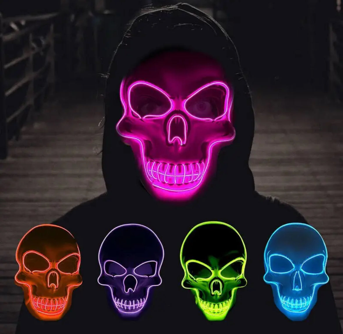 LED Totenkopf Maske