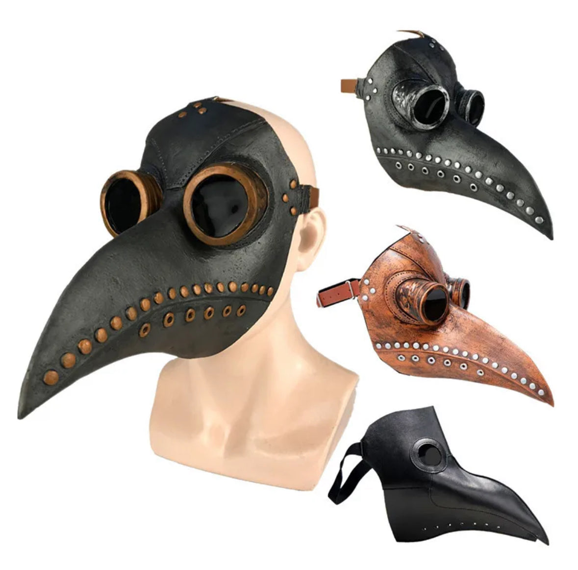 Gruselige Vogelmensch Maske