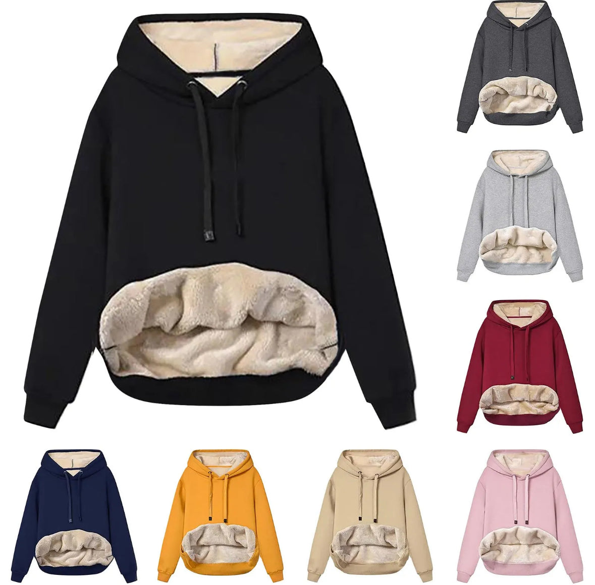 Gefütterter Thermo Winter Hoodie