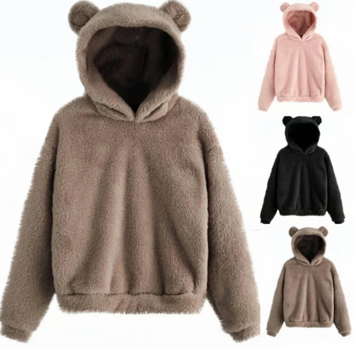 Flauschiger Plüsch Teddy Hoodie