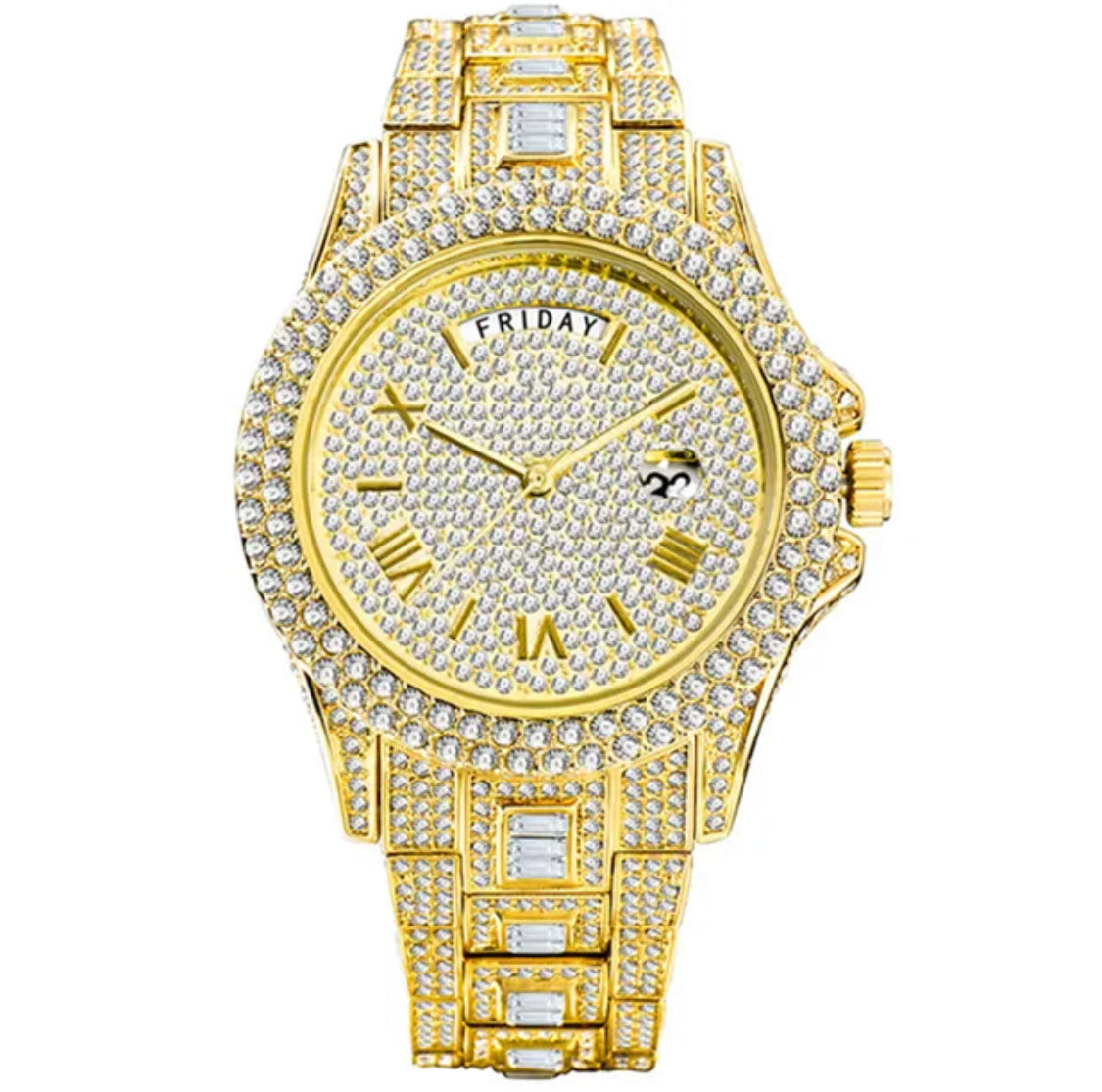 Luxus Iced Out Quarz Uhr