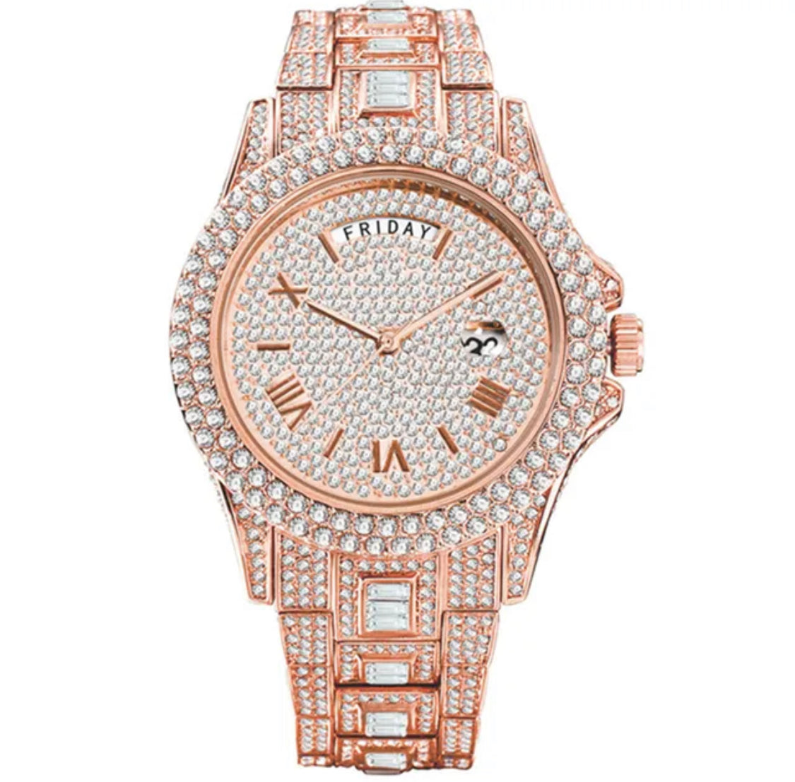 Luxus Iced Out Quarz Uhr