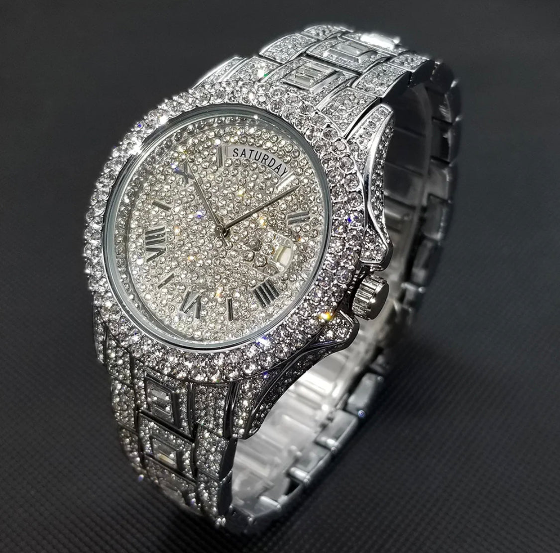 Luxus Iced Out Quarz Uhr