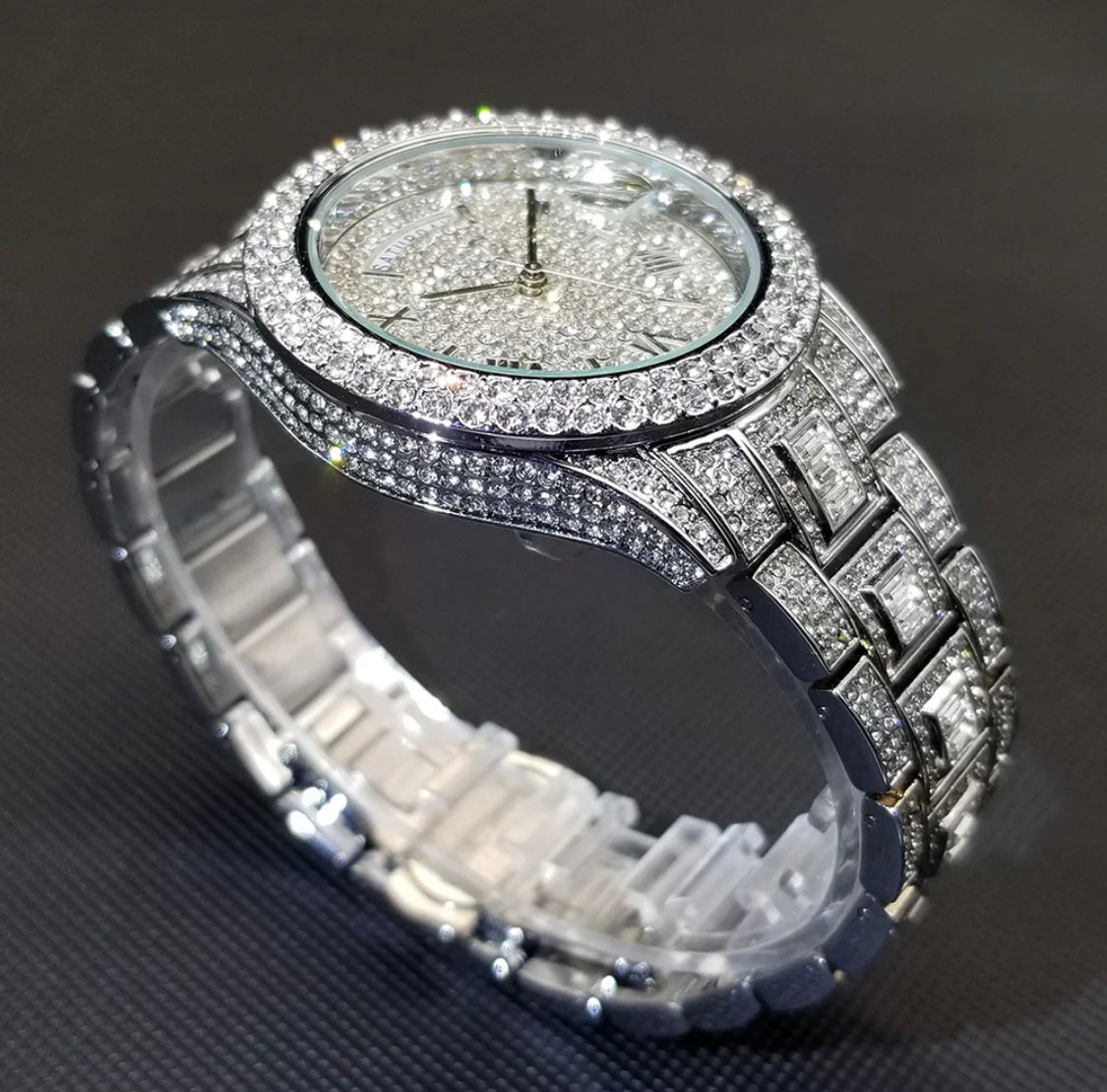 Luxus Iced Out Quarz Uhr