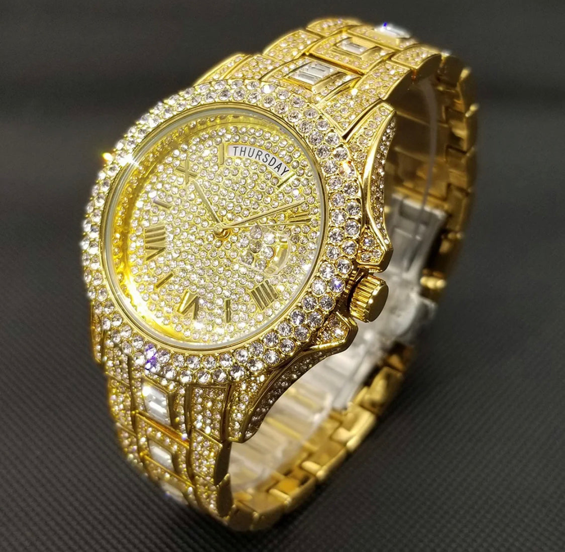 Luxus Iced Out Quarz Uhr