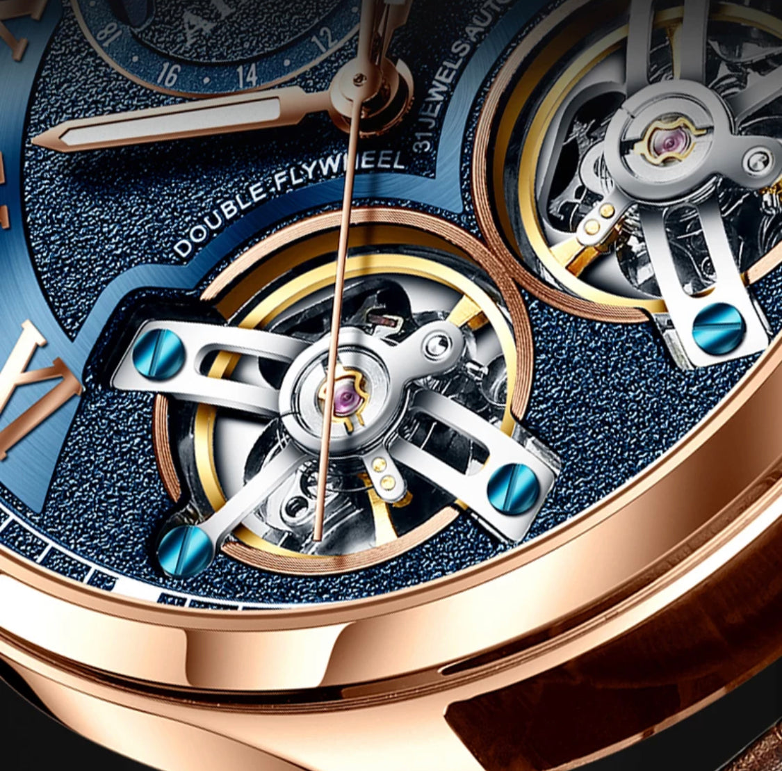 Automatik Doppel Tourbillon Uhr